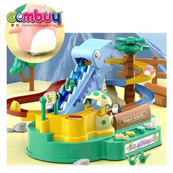 KB030350 - Slot music light electric track set climbing penguin toys stairs