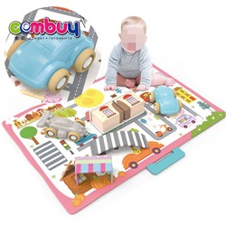 KB035643 - Educational indoor crawling blanket play toys baby game mat with two car