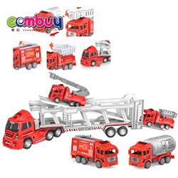 KB035942-KB035947 - Inertia pull back car model series kids play friction trailer truck toys
