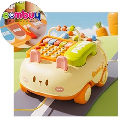 KB038236 - Early learning drag mobile phone lighting baby music toy telephone holder car