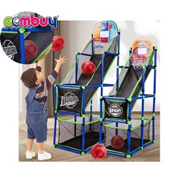 KB044215 - Indoor outdoor sport game assembly toys kids adjustable basketball hoop stand