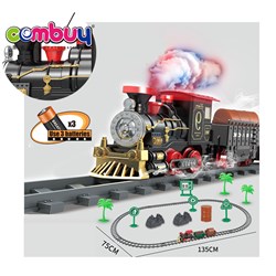 KB050728 - Lighting music spray classical diy assembly smoke toys model electric train track