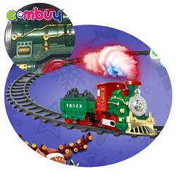 KB052408 - Christmas spray car electric track railway train set toy with tree