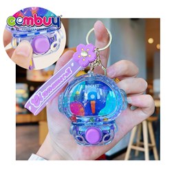 KB053072-KB053074 - Cartoon kids playing plastic mini Key chain handheld water ring toss game toy