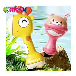 KB054237-KB054239 - Cute animals bite teething shaking music toys baby rattle hammer