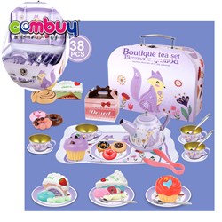 KB056570-KB056576 - Interactive playing pretend play kids tinplate dessert afternoon tea set toy