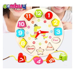 KB058253 - Early educational toy seton number clock wooden matching board