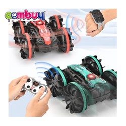 KB058404-KB058407 - Gesture remote control double sided flip rotating lighting toys amphibious rc stunt car