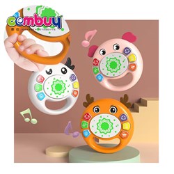 KB060178-KB060181 - Musical instrument cute animals button lighting baby electric hand drum toy