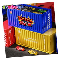 KB060435-KB060439 - Simulation container truck storage box track map model toys racing alloy car