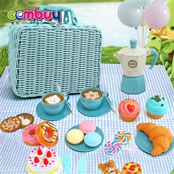 KB062943-KB062944 - Basket pretend play coffee tea role kids picnic play game toy set