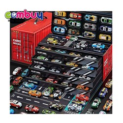 KB063661-KB063664 - Scene storage box diecast metal pull back sliding car model toy alloy container truck