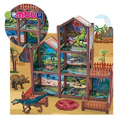 KB064738-KB064741 - Cartoon themed kids assembly villa model toy diy dinosaur house