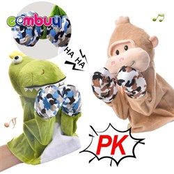 KB064894-KB064898 - Cute animals doll kids battle sound interactive plush toy hand boxing puppet