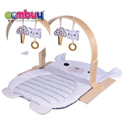 KB065505-KB065509 - Wooden arch fitness stand baby play game carpet toys toddler cotton activity mat