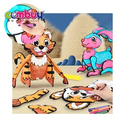 KB071639-KB071645 - Educational kids diy hand drawing game animals inflatable painting toy