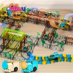 KB086555-KB086562 - Electric Lighting Assembly Transparent Railway Car Kids Train Track Toy