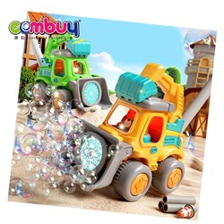 KB095283 - Summer Outdoor Lighting Musical Kids Push Bubble Engineering Cart Toys
