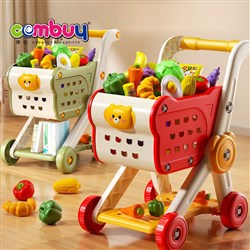 KB097829-KB097830 - Pretend Play Supermarket Game Fruit and Vegetable Kids Toys Plastic Shopping Cart Trolley
