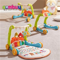 KB099043-KB099044 - Toddler Fitness Stand Music Lighting 3 in 1 Push Walking Toys Baby Piano Gym Mat