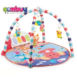 KB100409-KB100414 - Cartoon Round Carpet Lighting Musical Crawling Foot Pedal Activity Baby Piano Play Mat
