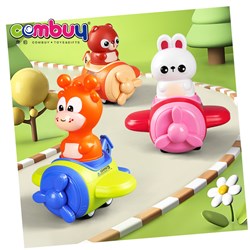 KB104121 - Push Button Sound Cartoon Animals Car Sliding Press Plane Toy