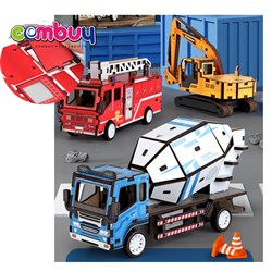 KB108192-KB108198 - Creative Model Kids Assembly Truck 3d Diy Toys Wooden Jigsaw Puzzle