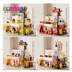 KB126095-KB126100 - Pretend Play Lighting Sound Cooking Color Changing Food Small Kitchen Shop Toys Set