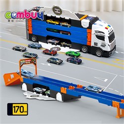 KB132839 - Simulation Container Truck Storage Rail Car Folding Ejection Racing Vehicle Track Toys