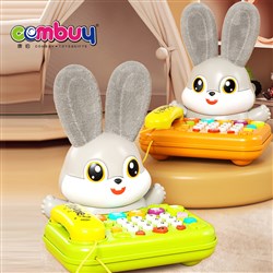 KB133444 - Lighting Musical Early Learning Telephone Ear Swing Cute Rabbit Phone Toys