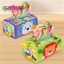 KB136857-KB136858 - Toddler Hanging Wall Early Learning Double Side Drawstring Baby Tissue Box Toys