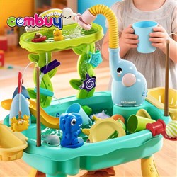 KB139070 - Kitchen Pretend Play Elephant Table Electric Water Outlet Washing Sink Toys