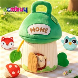 KB140244 - Educational Cognition Baby Indoor Soft Cartoon Cloth Dolls Mushroom House Toys
