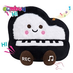 KB142988 - Cute Electric Recording Sound Light 16cm Plush Sooting Piano Toys