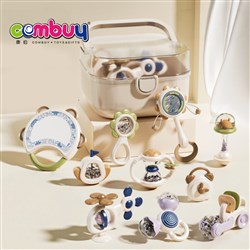 KB144322 - Toddler Newborn Gift Storage Box 10 Pieces Boiled Bell Baby Musical Rattle Toys