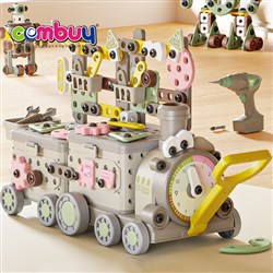 KB144789-KB144791 - Educational Building Blocks Storage Train Drag Diy Assembly Screw Tools Toys
