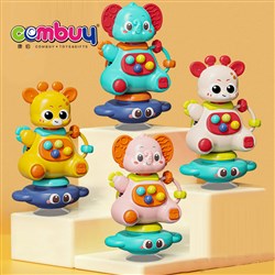 KB147302-KB147309 - Cute Animals Toddler Suction Cup Musical Whistle Baby Rotating Rattle Toys