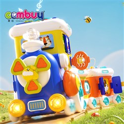 KB211059 - Kids Learning Simulation Drive Sound Lighting Ealry Education Electric Train Toys