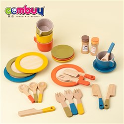 KB213966 - Afternoon tea cup wood set kitchen children's toys tableware