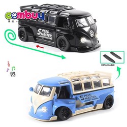 KB217965-KB217966 - Diecast metal car lighting sound pull back 1:32 model alloy bus toy