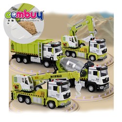 KB310612-KB310619 - Metal mini engineering truck model 1:40 friction inertia alloy excavator toy
