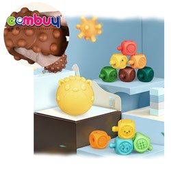 KB310706-KB310707 - Cognition learning hand held grabs stacking game rubber soft ball toys